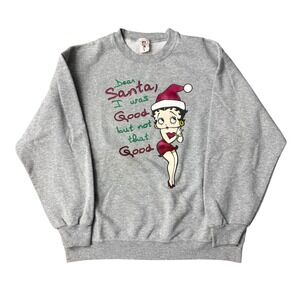 Vintage 2004 Betty Boop Christmas Sweatshirt Dear Santa Y2K Freeze Sz L